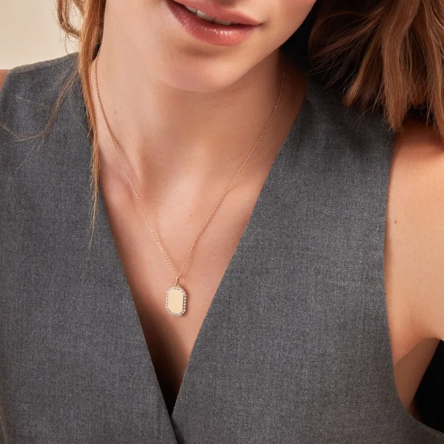 Pendentif Tissem Plaqué Or Doré Oxyde De Zirconium-Histoire d'Or Outlet