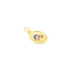 Pendentif Vierge A L'enfant Ovale Or Jaune-Histoire d'Or Outlet