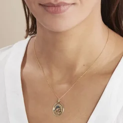 Pendentif Vierge A L'enfant Ovale Or Jaune-Histoire d'Or Outlet