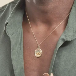 Pendentif Vierge A L'enfant Ovale Or Jaune-Histoire d'Or Outlet