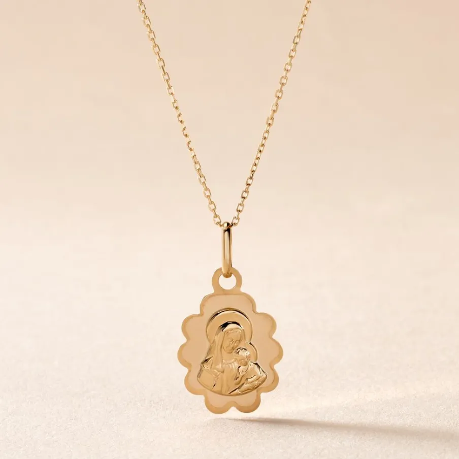 Histoire d'Or Pendentif Vierge Nuage Or Jaune