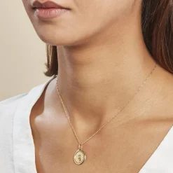 Histoire d'Or Pendentif Vierge Ovale Or Jaune