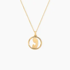 Histoire d'Or Pendentif Vierge Rond Diamante Or Jaune