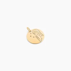 Pendentif Vierge Rond Or Jaune-Histoire d'Or Discount