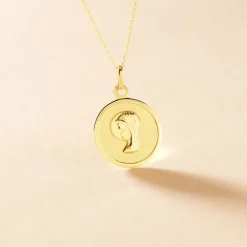 Pendentif Vierge Rond Or Jaune-Histoire d'Or Online