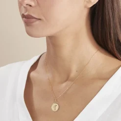 Pendentif Vierge Rond Or Jaune-Histoire d'Or Online