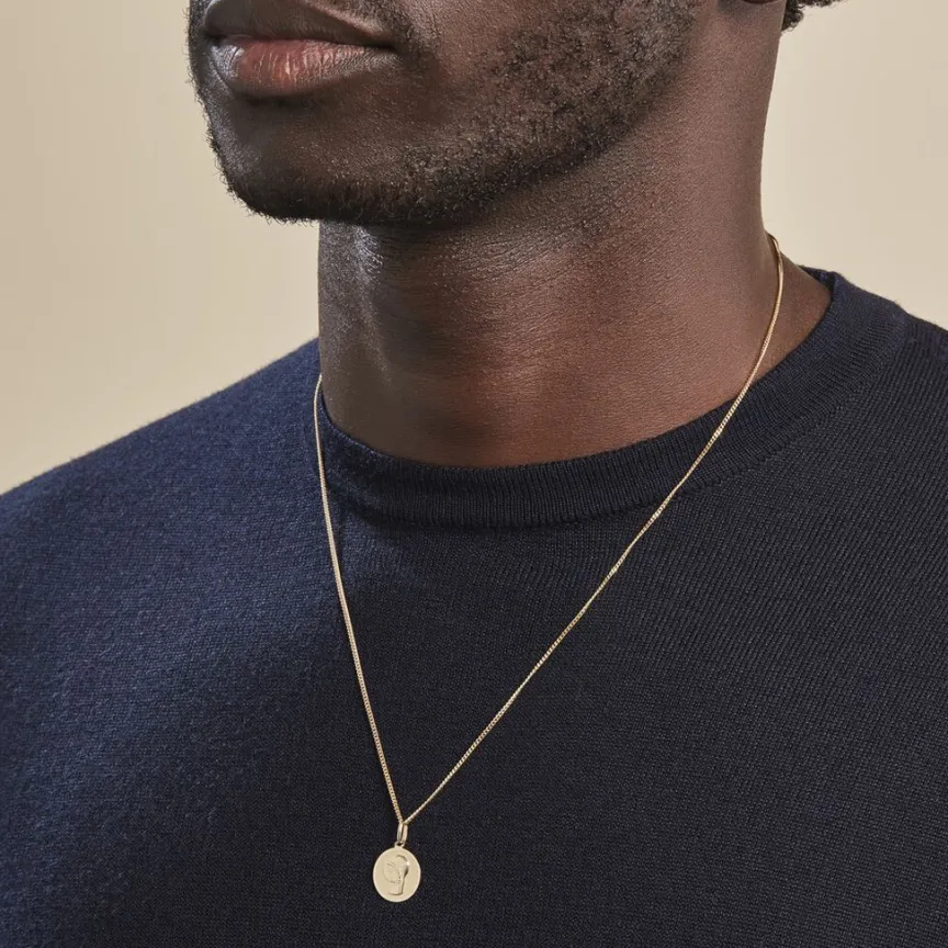 Pendentif Vierge Rond Or Jaune-Histoire d'Or Discount