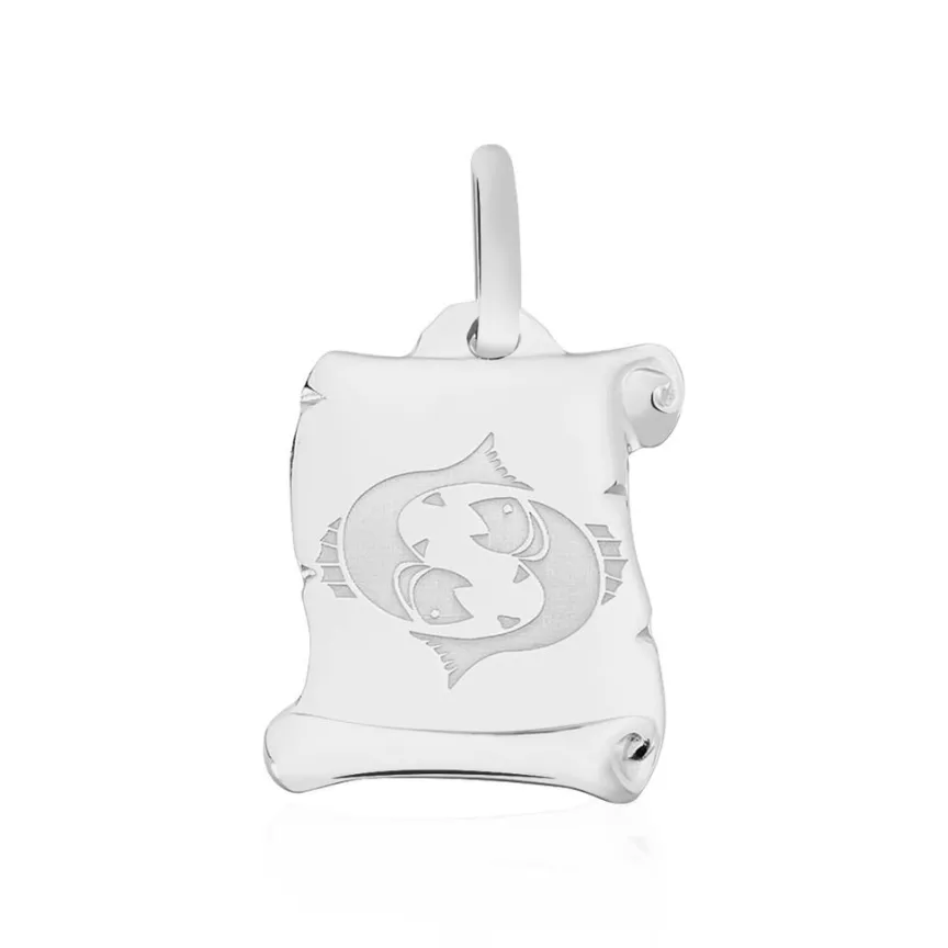 Pendentif Zodiaque Parchemin Argent Blanc-Histoire d'Or Hot