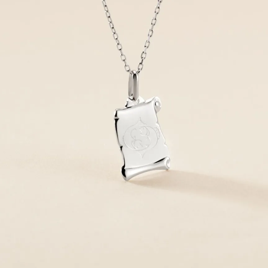 Pendentif Zodiaque Parchemin Argent Blanc-Histoire d'Or Hot