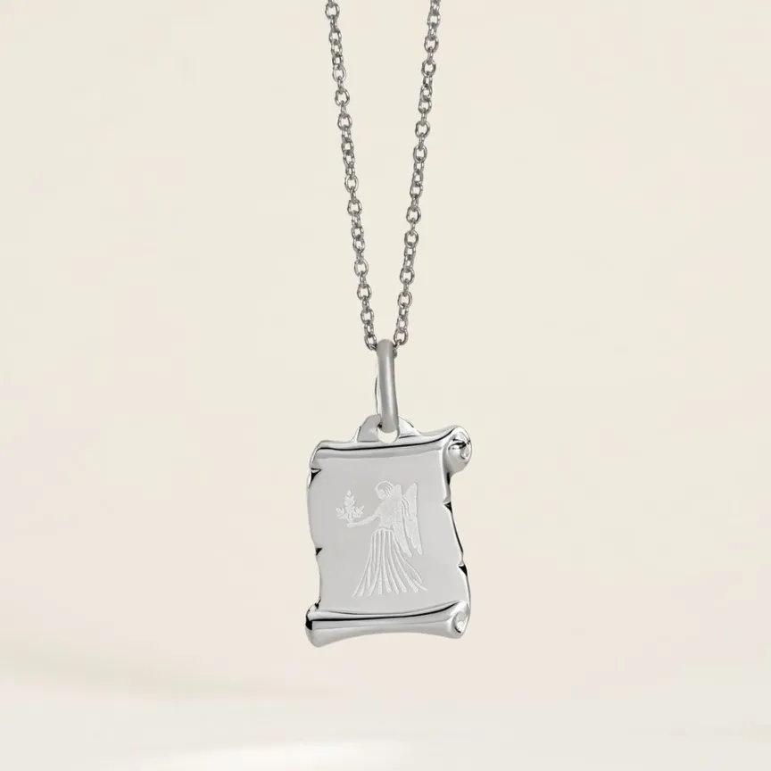 Pendentif Zodiaque Parchemin Argent Blanc-Histoire d'Or Discount
