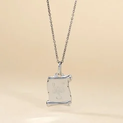 Histoire d'Or Pendentif Zodiaque Parchemin Argent Blanc