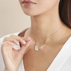 Histoire d'Or Pendentif Zodiaque Parchemin Argent Blanc