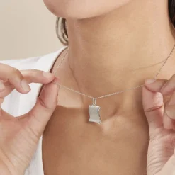 Histoire d'Or Pendentif Zodiaque Parchemin Argent Blanc