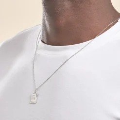 Histoire d'Or Pendentif Zodiaque Parchemin Argent Blanc