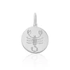 Histoire d'Or Pendentif Zodiaque Rond Argent Blanc