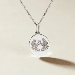 Pendentif Zodiaque Rond Argent Blanc-Histoire d'Or Clearance