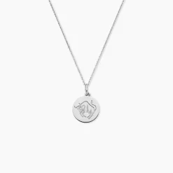 Histoire d'Or Pendentif Zodiaque Rond Argent Blanc