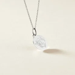 Histoire d'Or Pendentif Zodiaque Rond Argent Blanc