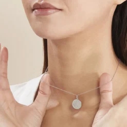 Histoire d'Or Pendentif Zodiaque Rond Argent Blanc