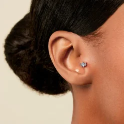 Piercing Cathia Argent Blanc Oxyde De Zirconium-Histoire d'Or Clearance