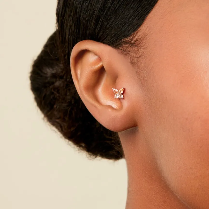 Piercing Clairette Argent Blanc Oxyde De Zirconium-Histoire d'Or Best