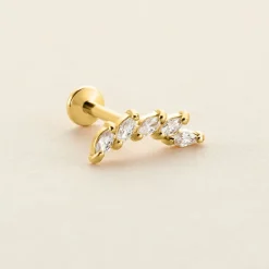 Piercing D'hélix Alicante Acier Jaune Cristal-Histoire d'Or