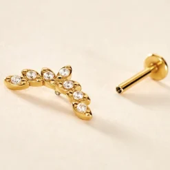 Piercing D'hélix Annecy Acier Jaune Cristal-Histoire d'Or Best