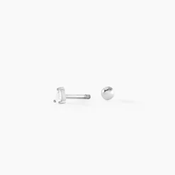 Histoire d'Or Piercing D'oreille Lourdes Argent Blanc Oxyde De Zirconium
