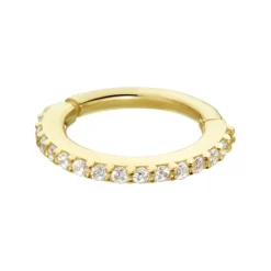 Histoire d'Or Piercing D'oreille Or Jaune Amaranthe Oxydes De Zirconium