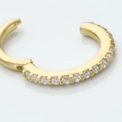 Histoire d'Or Piercing D'oreille Or Jaune Amaranthe Oxydes De Zirconium