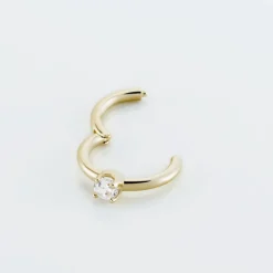 Piercing D'oreille Or Jaune Ailantie Oxyde De Zirconium-Histoire d'Or Clearance