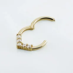 Piercing D'oreille Or Jaune Ailanta Oxydes De Zirconium-Histoire d'Or Hot