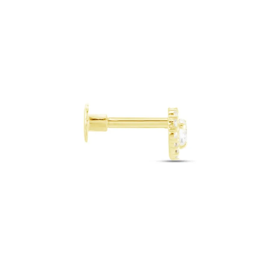 Histoire d'Or Piercing D'oreille Or Jaune Mirabia Oxydes De Zirconium
