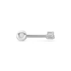 Piercing D'oreille Unitaire Acadia Argent Blanc Oxyde De Zirconium-Histoire d'Or Best
