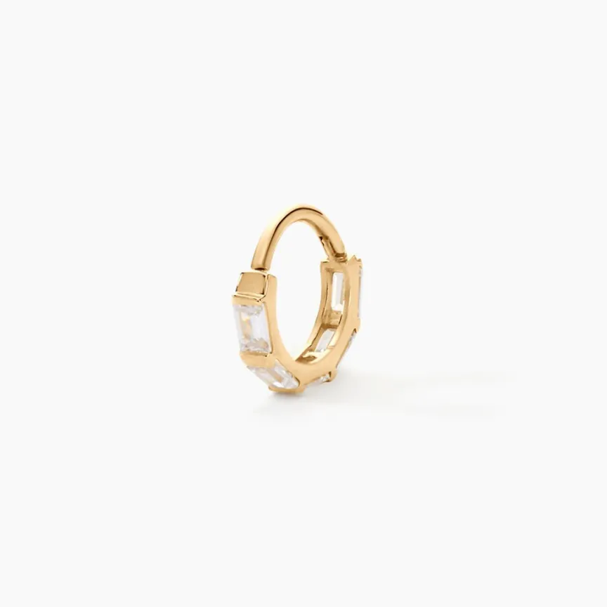 Piercing D'oreille Unitaire Dervila Or Jaune Oxyde De Zirconium-Histoire d'Or New