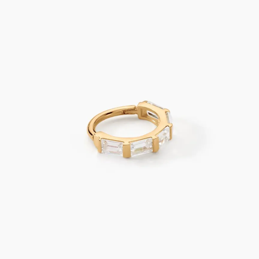 Piercing D'oreille Unitaire Dervila Or Jaune Oxyde De Zirconium-Histoire d'Or New