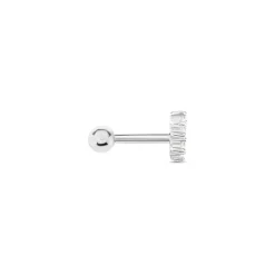 Histoire d'Or Piercing D'oreille Unitaire Roseau Argent Blanc Oxyde De Zirconium
