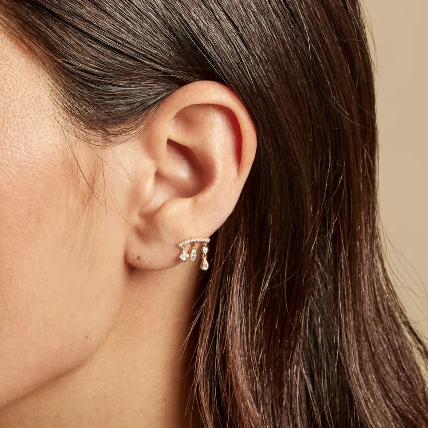 Piercing D'oreille Unitaire Tyrese Or Jaune Oxyde De Zirconium-Histoire d'Or Outlet