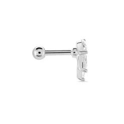 Piercing D'oreille Unitaire Fox Argent Rhodié Oxyde De Zirconium-Histoire d'Or Clearance