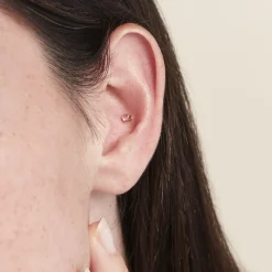 Histoire d'Or Piercing D'oreilles Unitaire Acier Doré Piia Oxyde De Zirconium