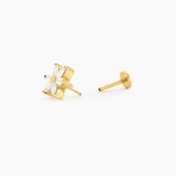 Histoire d'Or Piercing Finna Acier Jaune Oxyde De Zirconium