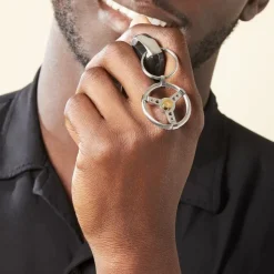 JOURDAN Porte Clefs Mariemeae Acier Bicolore