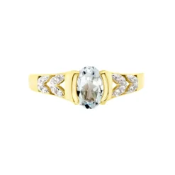 Histoire d'Or Solitaire Laetitienne Or Jaune Topaze Oxydes