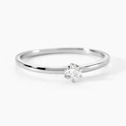 Histoire d'Or Solitaire Natalia Pl Platine Blanc Diamant
