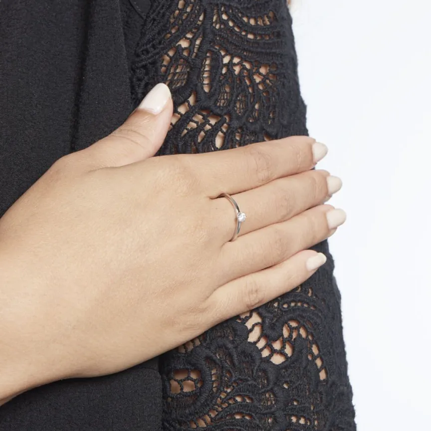 Solitaire Natalia Pl Platine Blanc Diamant-Histoire d'Or Hot