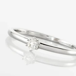 Histoire d'Or Solitaire  Natalia Platine Blanc Diamant