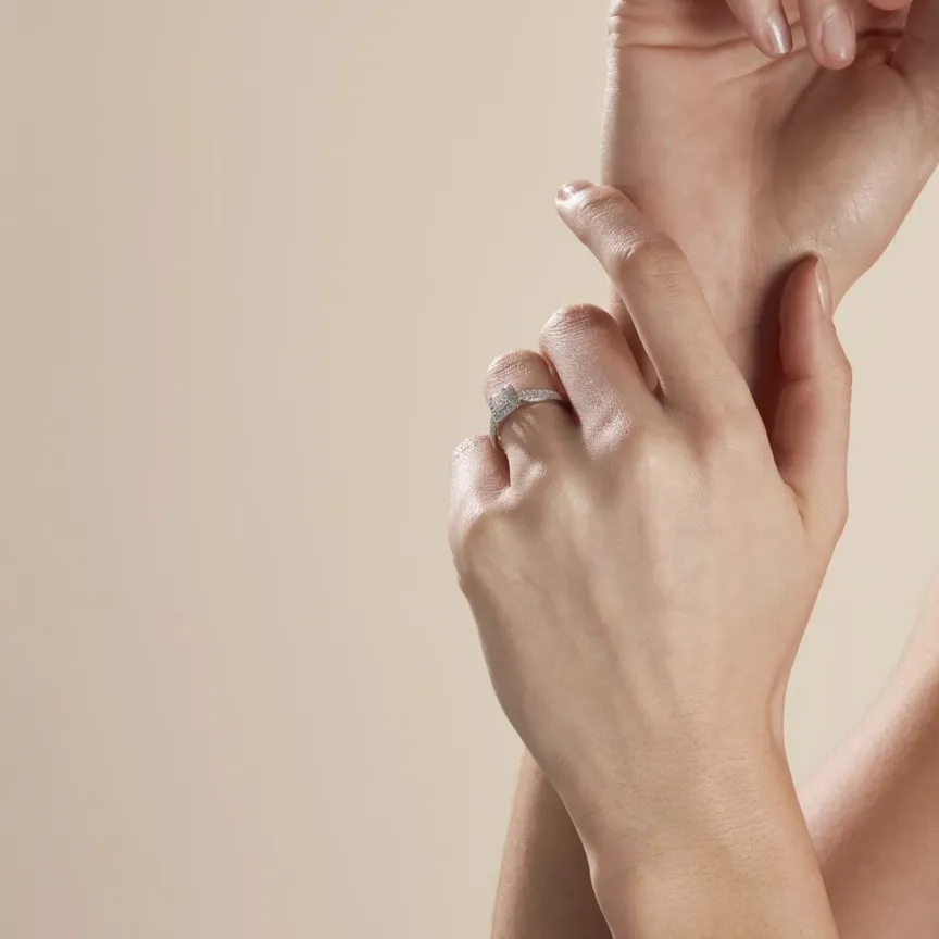 Solitaire Or Blanc Princessa Diamant Synthetique-Histoire d'Or Outlet