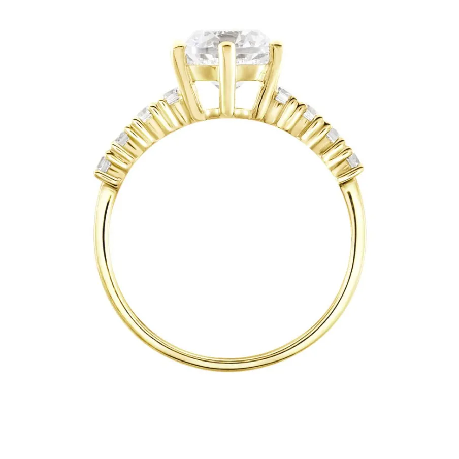 Histoire d'Or Solitaire Or Jaune Rachile Oxyde